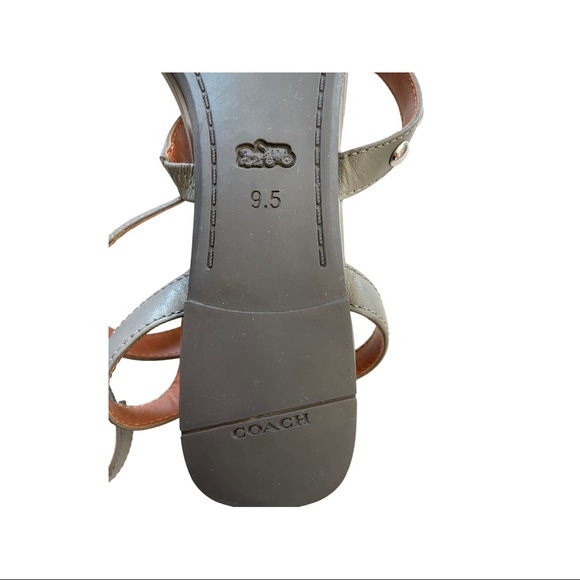 Coach Sandals- Grey Size 9.5 Worn once - Picture 2 of 4